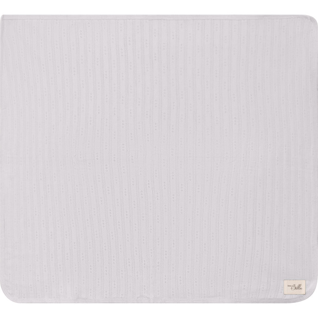 Pointelle Ribbed Blanket White