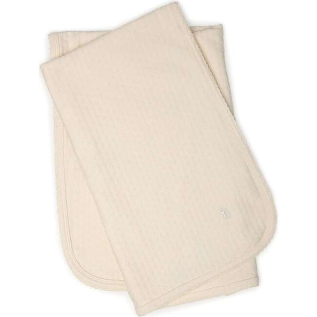 Embossed Diamond Blanket Off White