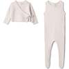 Onesie Cardigan Set Dark Almond - Mixed Apparel Set - 1 - thumbnail
