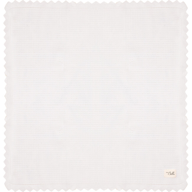 Pointelle Knitted Blanket Off White