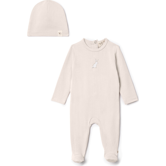 Bunny Print Onesie Dark Almond