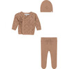 Pointelle Knit 3Pc Set Maple Sugar - Mixed Apparel Set - 1 - thumbnail