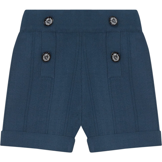 Anchor Embroidered Shorts Sapphire