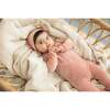 Bow Stitch Velour Onesie with Hat Rose - Mixed Apparel Set - 2