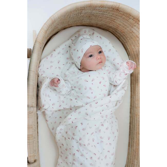 Branch Print Onesie Cream/Dark Mauve