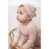 Bow Stitch Velour Onesie with Hat Rose - Mixed Apparel Set - 4