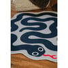 Johann Banta Spiral Snake Design Rug, Grey (6 x 6 ft) - Rugs - 2 - thumbnail