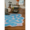 Johann Banta Spiral Snake Design Rug, Navy (6 x 6 ft) - Rugs - 2 - thumbnail