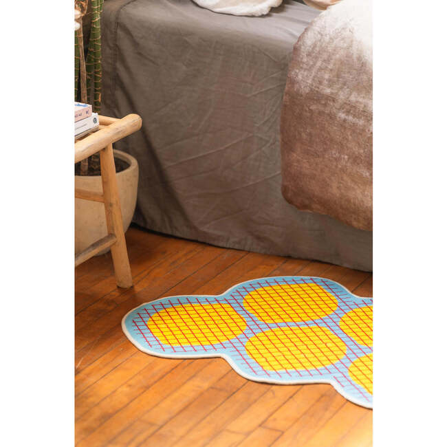 Yellow Grid Lemon Rug by Johann Banta (2 x 5 ft) - Rugs - 4