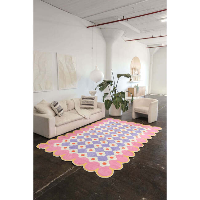 Pink and Purple Floral Area Rug - Rugs - 5