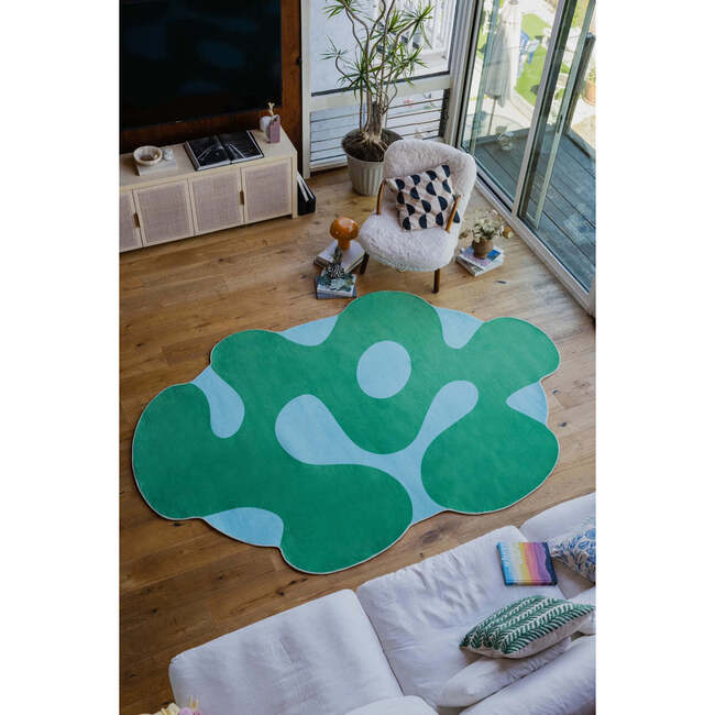 Johann Banta Irregular Green Moss Design Rug