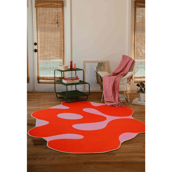 Johann Banta Irregular Orange Moss Design Rug