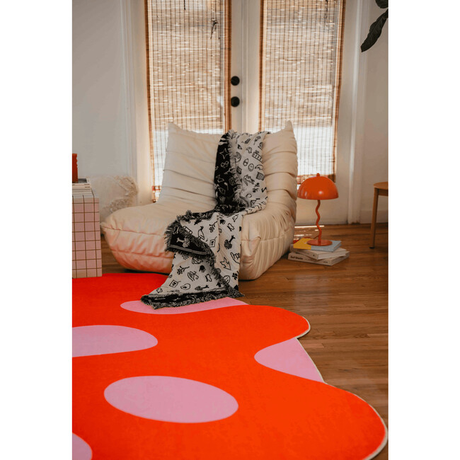 Johann Banta Irregular Orange Moss Design Rug - Rugs - 3