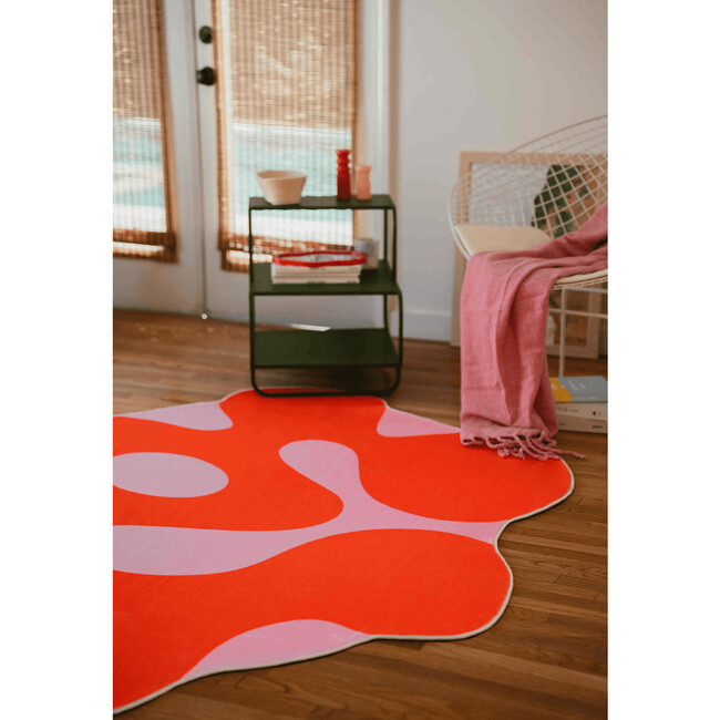 Johann Banta Irregular Orange Moss Design Rug - Rugs - 4