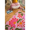 Jessica Miller Base Floral Wavy Rug, Pink Base Pink - Rugs - 3