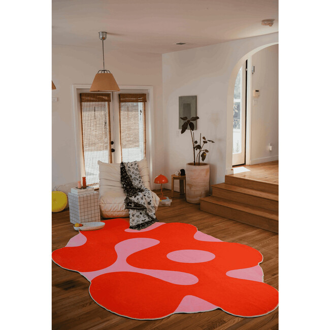 Johann Banta Irregular Orange Moss Design Rug