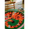 Green Base Oval Tiger Area Rug (3 x 5 ft) - Rugs - 3