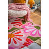 Jessica Miller Base Floral Wavy Rug, Pink Base Pink - Rugs - 4