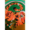 Green Base Oval Tiger Area Rug (3 x 5 ft) - Rugs - 4