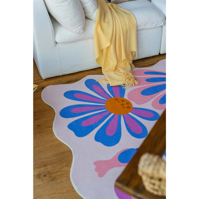 Jessica Miller Base Floral Wavy Rug, Lavender Base Purple - Rugs - 6