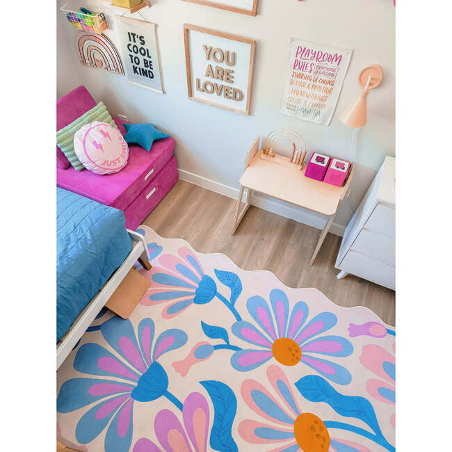 Jessica Miller Base Floral Wavy Rug, Lavender Base Purple - Rugs - 7