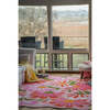 Jessica Miller Base Floral Wavy Rug, Pink Base Pink - Rugs - 6