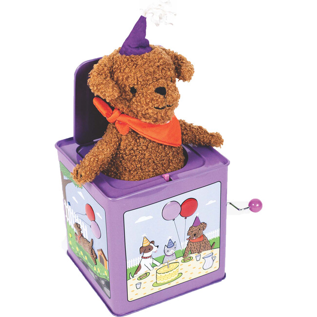 Birthday Puppy Jack in the Box Toy