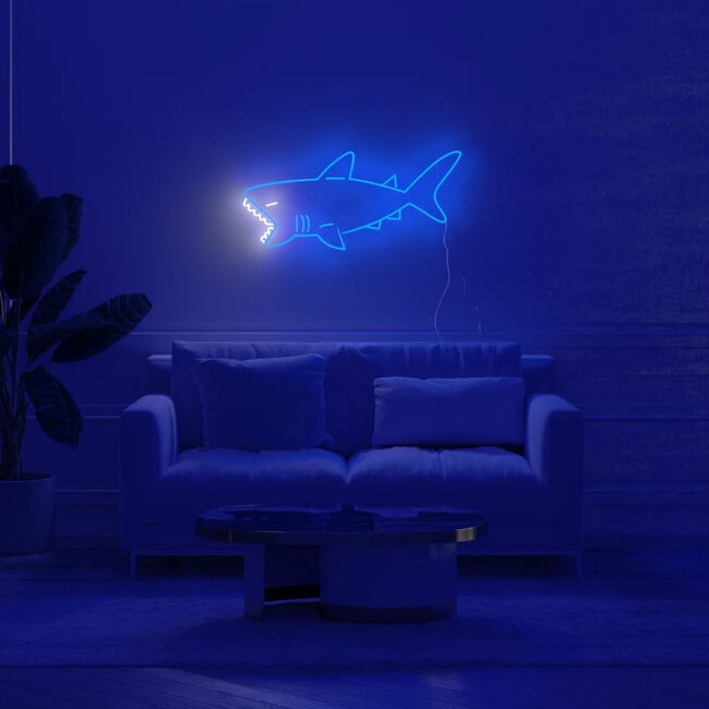 Shark LED Neon Sign, Blue - Lighting - 3