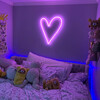 Big Big Heart LED neon sign, Girl Pink (42cm x 50cm) - Lighting - 3 - thumbnail