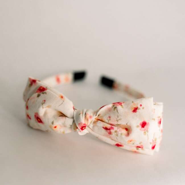 Three Little Bows Headband, Sunlit Meadow