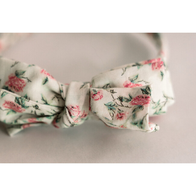 Three Little Bows Headband, Wild Rose