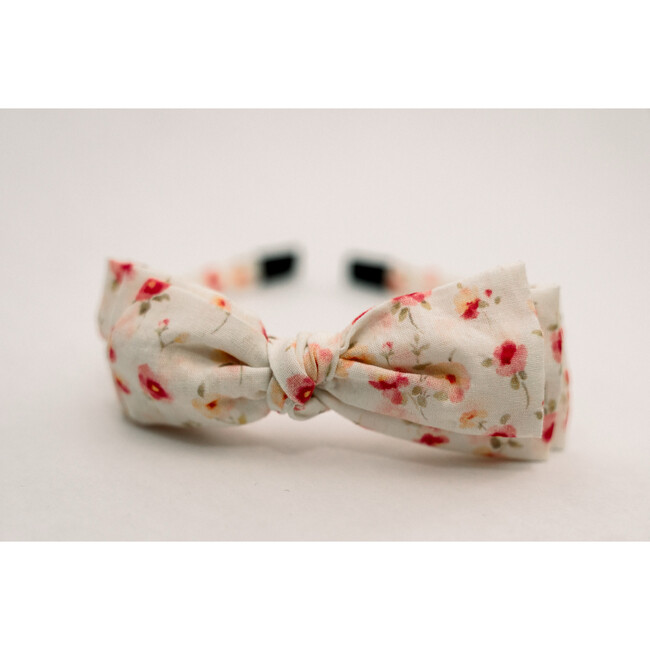 Three Little Bows Headband, Sunlit Meadow