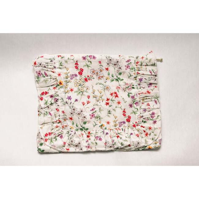 Wildflower Waltz Timeless Floral Ruffle Zipper