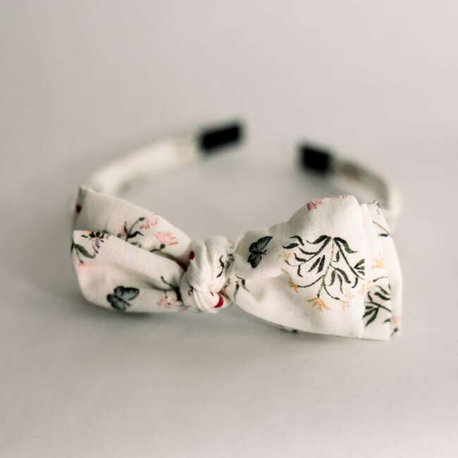 Three Little Bows Headband, Meadowlark
