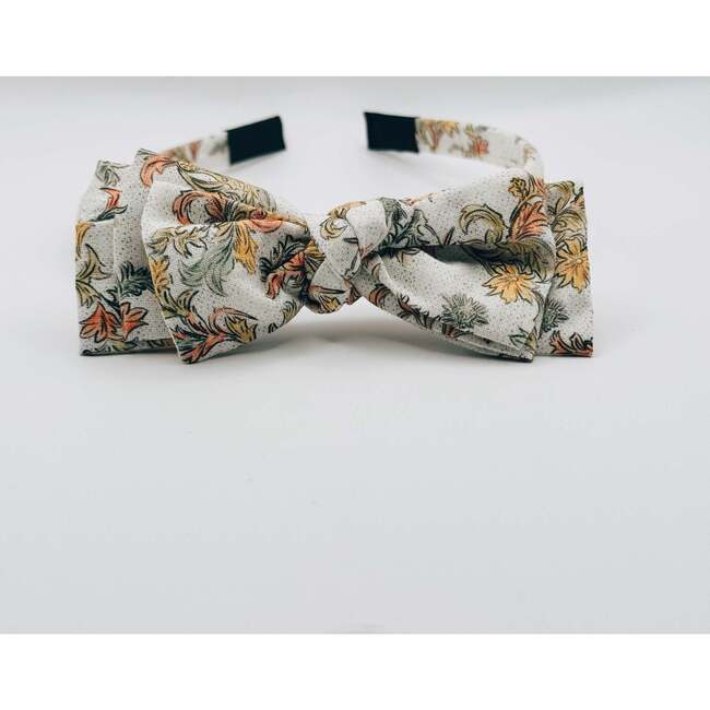 Three Little Bows Headband, Mustard Sage Bloom