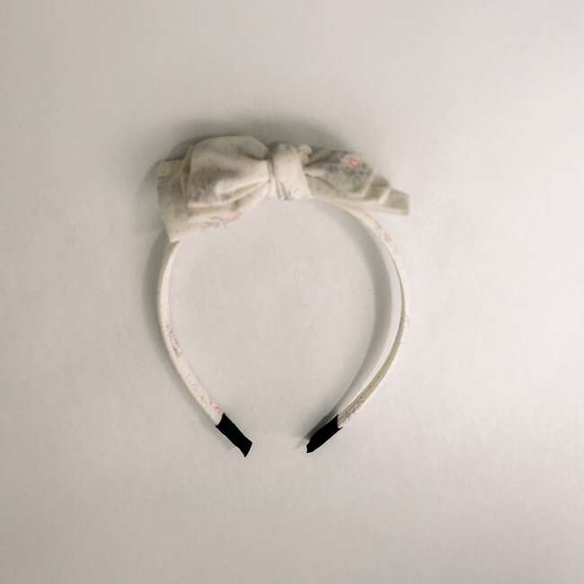 Three Little Bows Headband, Petite Meadow Dots - Headbands - 3