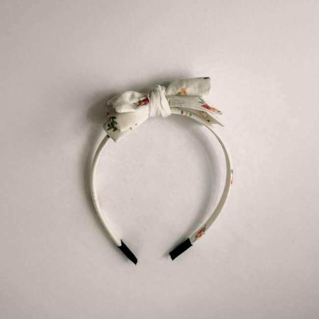 Three Little Bows Headband, Matin au Jardin - Headbands - 3