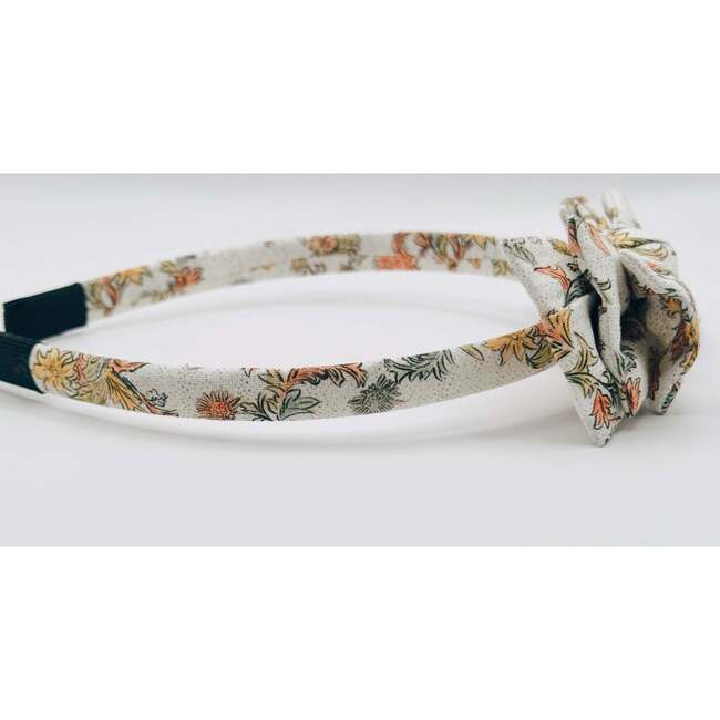Three Little Bows Headband, Mustard Sage Bloom - Headbands - 4