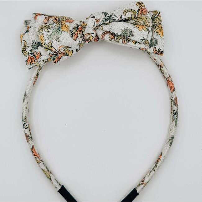 Three Little Bows Headband, Mustard Sage Bloom - Headbands - 5