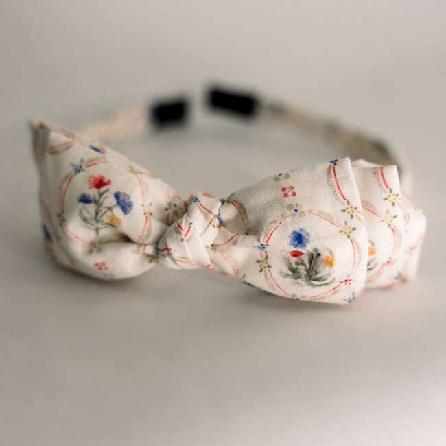 Three Little Bows Headband, Floral Symphony