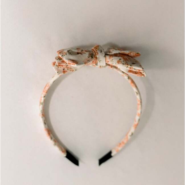 Three Little Bows Headband, Floraisons de corail Coral Petal - Headbands - 3