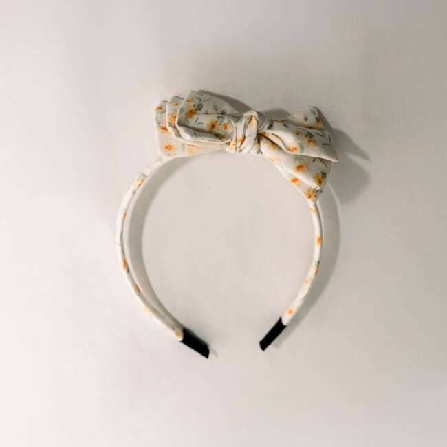 Three Little Bows Headband, Lemon Blossoms - Headbands - 3