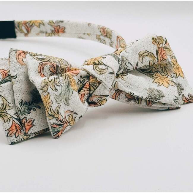 Three Little Bows Headband, Mustard Sage Bloom - Headbands - 7