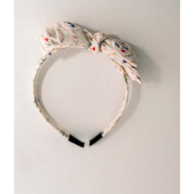 Three Little Bows Headband, Floral Symphony - Headbands - 4