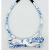 Three Little Bows Headband, Blue Toile - Headbands - 2 - thumbnail