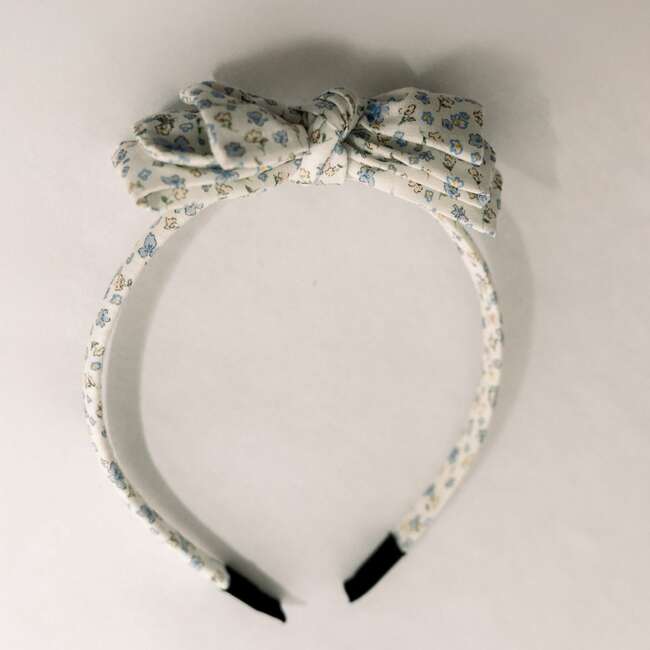 Three Little Bows Headband, Bluebell Breeze - Headbands - 3