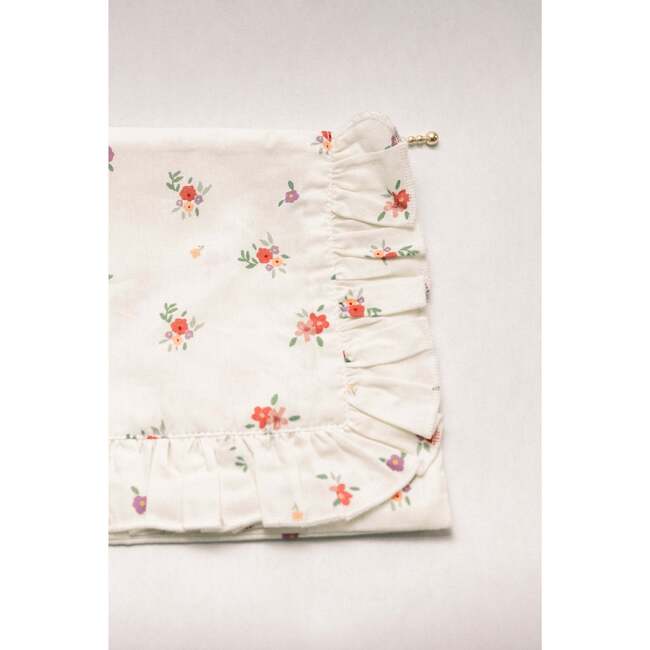 Summer Petals Timeless Floral Ruffle Pouch