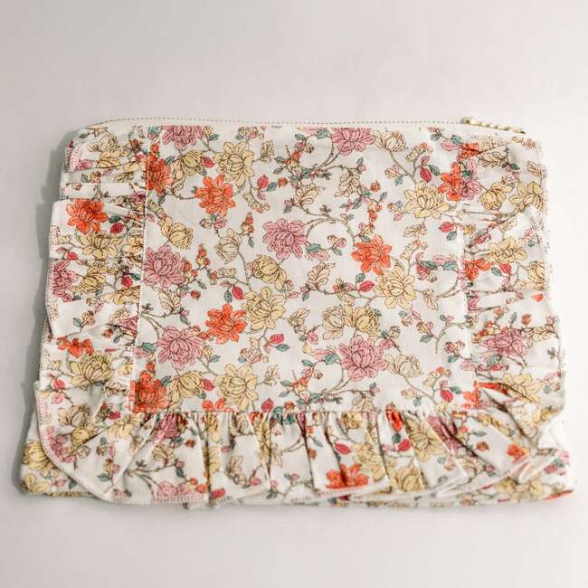 Midsummer Vine Timeless Floral Ruffle Zipper Pouch - Bags - 3