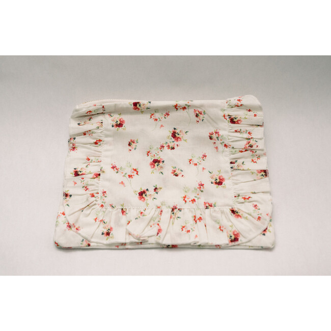 Scarlet Bloom Timeless Floral Ruffle Zipper Pouch - Bags - 3