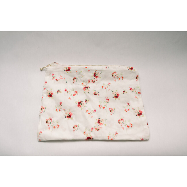 Scarlet Bloom Timeless Floral Ruffle Zipper Pouch - Bags - 5